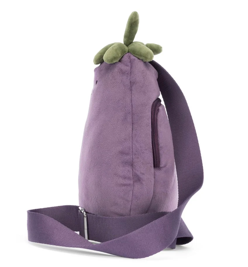 Jellycat Amuseables Aubergine Shoulder - Soft Crossbody Bag - Image 3