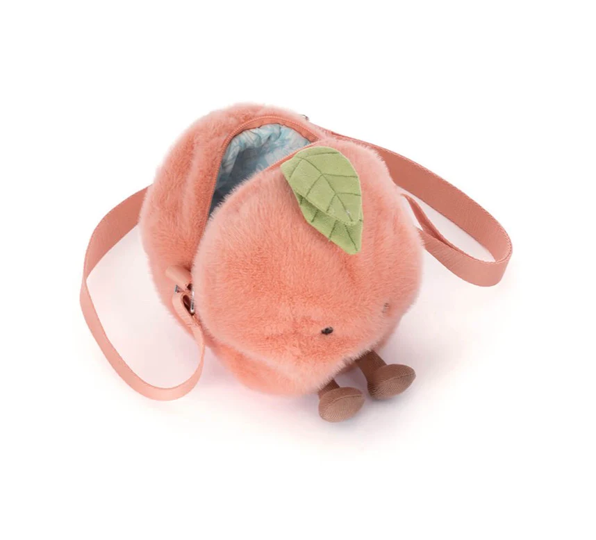 Jellycat Amuseables Peach Shoulder Bag – Plush Crossbody Bag - Image 3