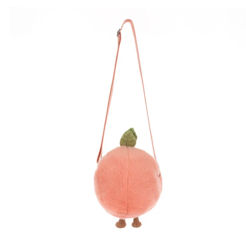 Jellycat Amuseables Peach Shoulder Bag – Plush Crossbody Bag - Image 5